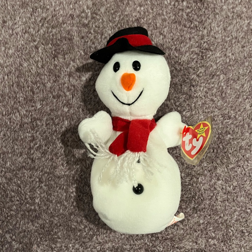 NWT!!! Vintage 1996 Ty Snowball Snowman Beanie Baby